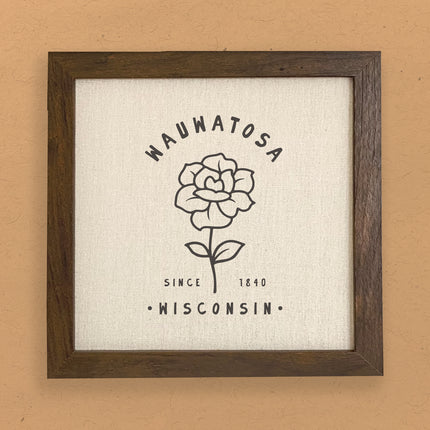 Rose City State Est - Custom Framed Sign