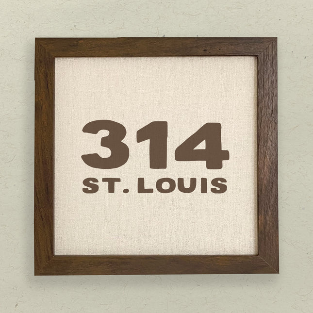 Bold Area Code and City - Custom Framed Sign