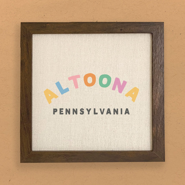 Colorful City/State - Custom Framed Sign