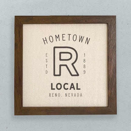 Hometown - Custom Framed Sign