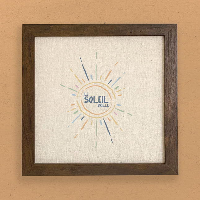 Le Soleil Brille (The Sun is Shining) - Framed Sign