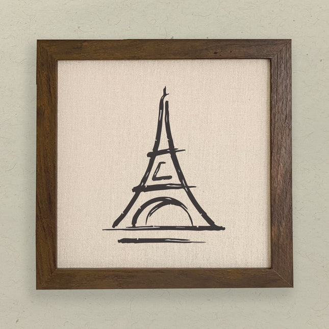 Simple Eiffel Tower - Framed Sign