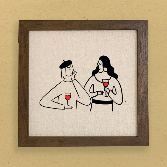 Wine Conversations - Framed Sign