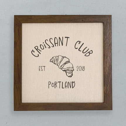 Croissant Club - Custom Framed Sign