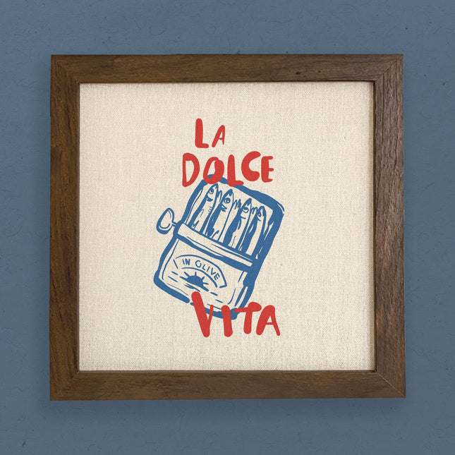 La Dolce Vita Sardines - Framed Sign