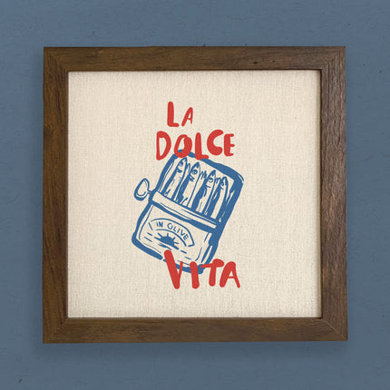 La Dolce Vita Sardines - Framed Sign