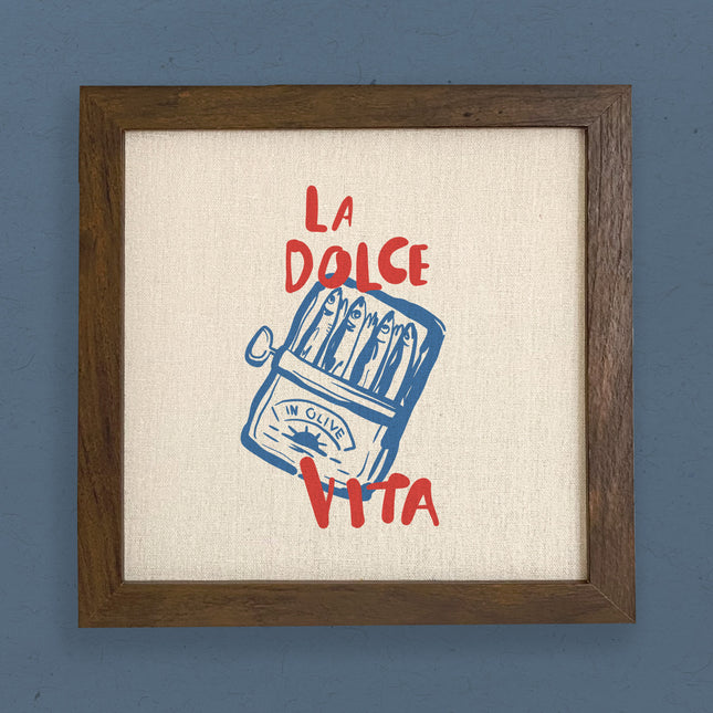La Dolce Vita Sardines - Framed Sign