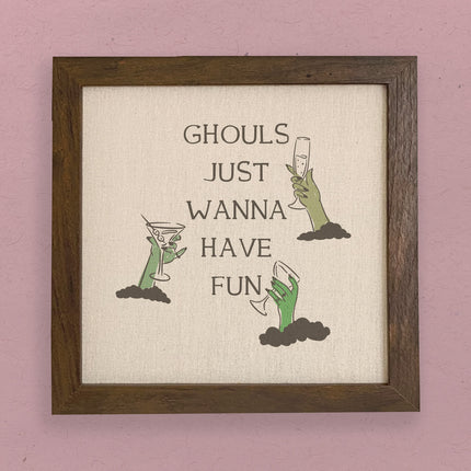Ghouls Fun - Halloween Framed Sign