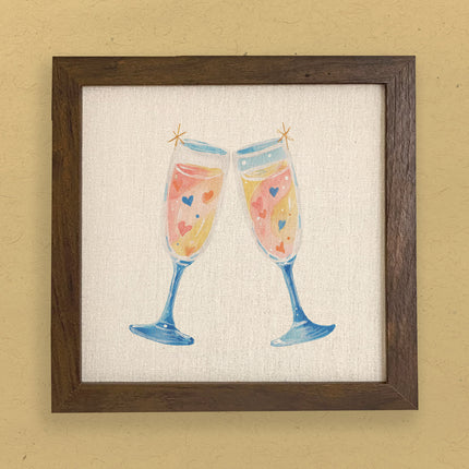 Sparkling Cheers - Customizable Framed Sign