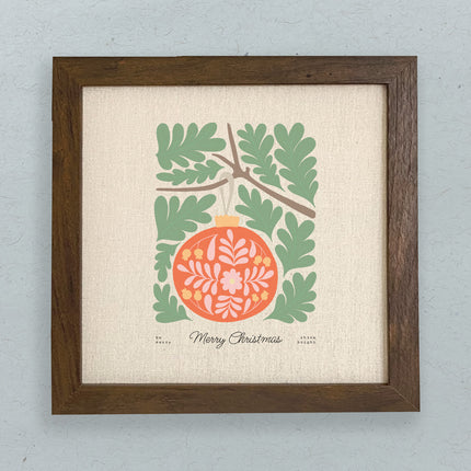 Merry Christmas Ornament - Framed Sign