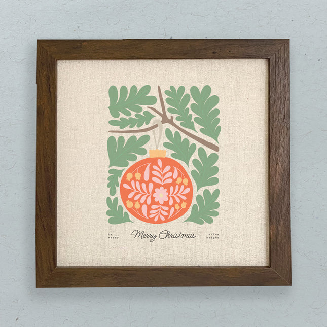 Merry Christmas Ornament - Framed Sign