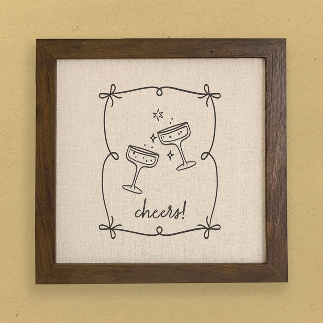Champagne Cheers - Framed Sign