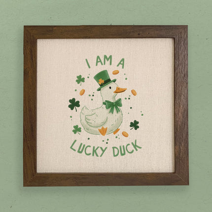 I Am A Lucky Duck - Framed Sign