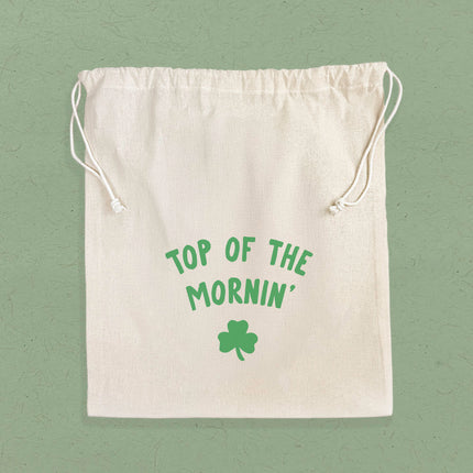 Top of the Mornin - Cotton Cinch Bag