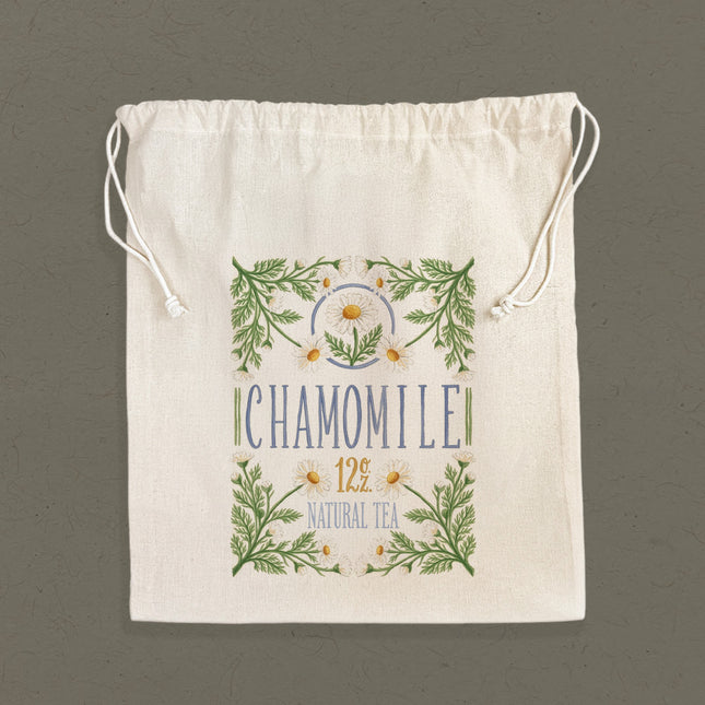 Chamomile Tea Tin - Cotton Cinch Bag