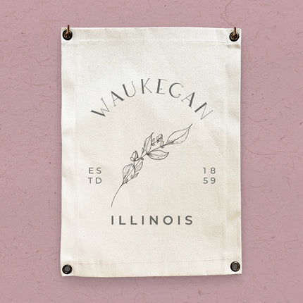 Hand Drawn Branch - Canvas & Grommet Wall Hanging