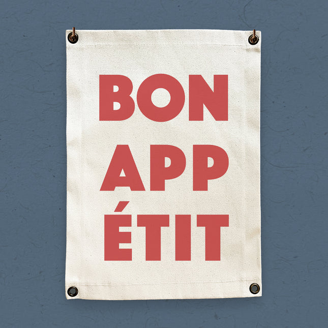Bon Appetit - Canvas & Grommet Wall Hanging