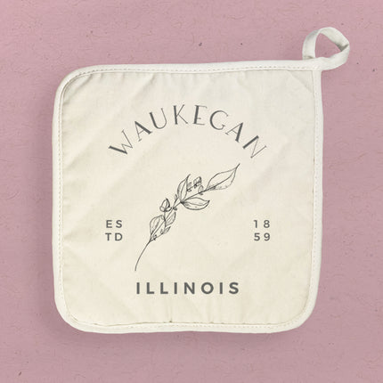 Hand Drawn Branch City State Est - Custom Cotton Pot Holder