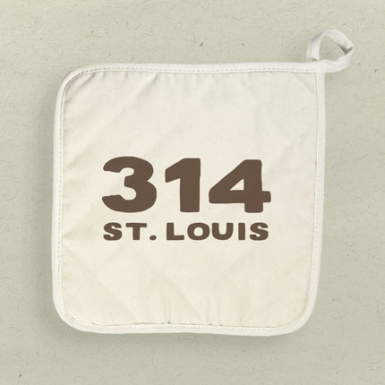 Bold Area Code and City - Custom Cotton Pot Holder
