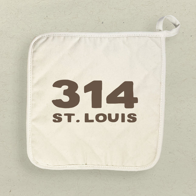 Bold Area Code and City - Custom Cotton Pot Holder