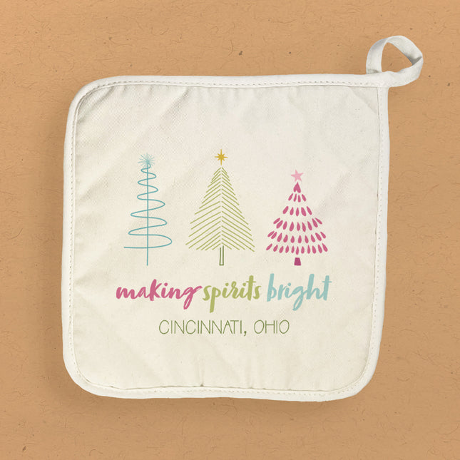 Making Spirits Bright - Custom Cotton Pot Holder