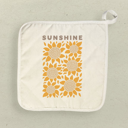 Sunflower Poster - Cotton Pot Holder