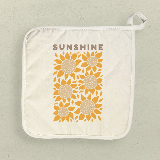 Sunflower Poster - Cotton Pot Holder