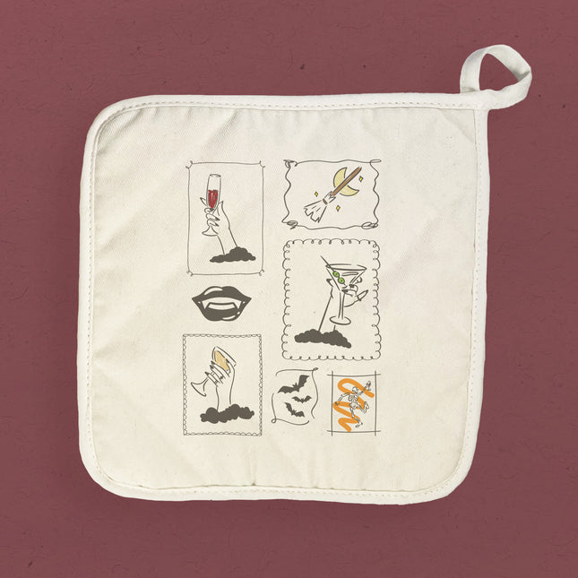 Ghouls Stamps - Halloween Cotton Pot Holder