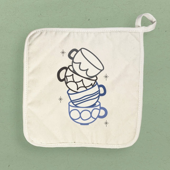 Shiny Coffee Cups - Cotton Pot Holder