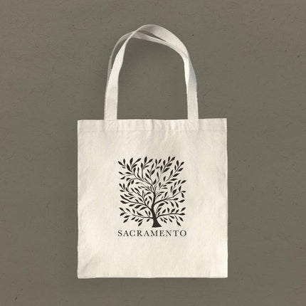 Tree with City - Custom Canvas Tote Bag