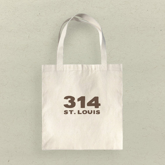 Bold Area Code and City - Custom Canvas Tote Bag