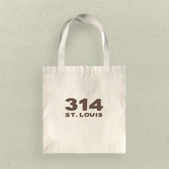 Bold Area Code and City - Custom Canvas Tote Bag