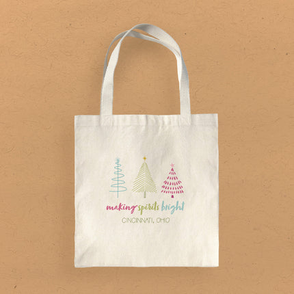 Making Spirits Bright - Custom Canvas Tote Bag