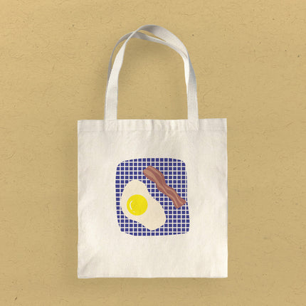 Eggs and Bacon - Customizable Canvas Tote Bag