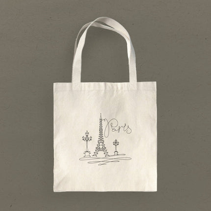 Loopy Eiffel Tower - Canvas Tote Bag