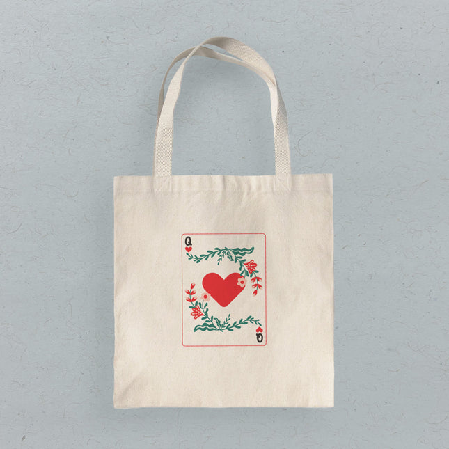 Queen of Hearts - Valentine's Day Canvas Tote Bag