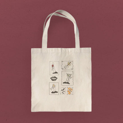 Ghouls Stamps - Halloween Canvas Tote Bag