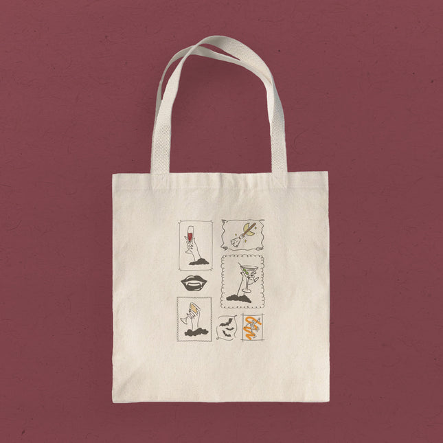 Ghouls Stamps - Halloween Canvas Tote Bag