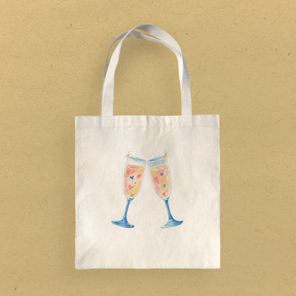 Sparkling Cheers - Customizable Canvas Tote Bag