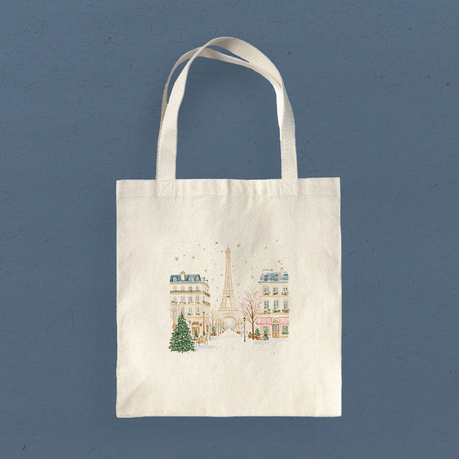 Christmas in Paris - Canvas Tote Bag