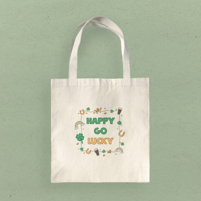 Happy Go Lucky - Canvas Tote Bag