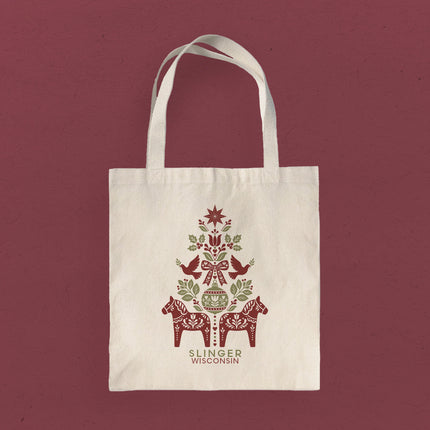 Scandanavian Holiday Tree - Custom Canvas Tote Bag