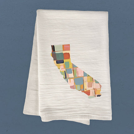 Abstract Painted States - Custom Cotton Tea Towel