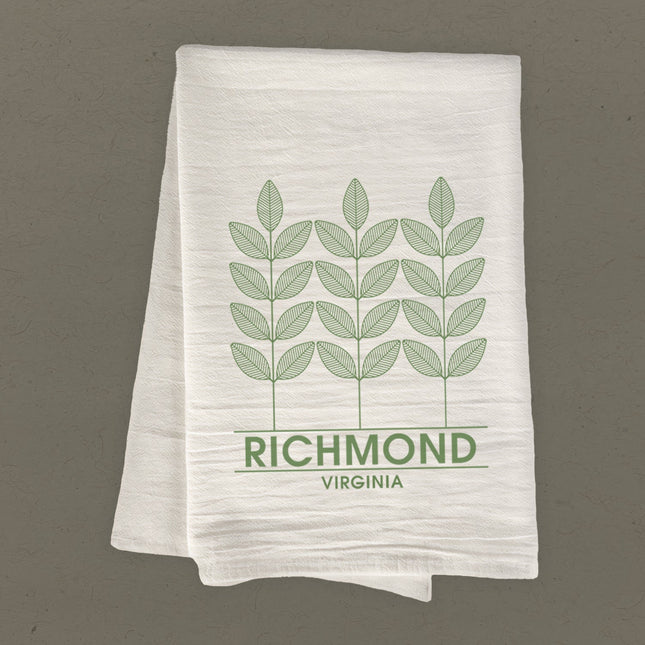 Three Plants City State - Custom Cotton Tea Towel