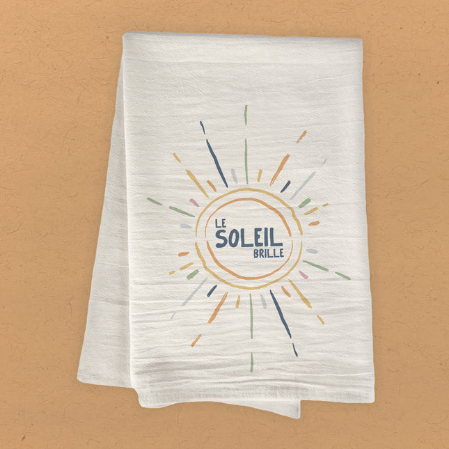 Le Soleil Brille (The Sun is Shining) - Cotton Tea Towel