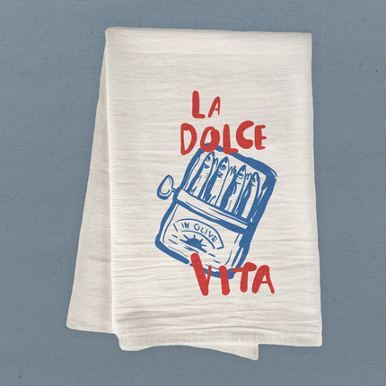 La Dolce Vita Sardines - Cotton Tea Towel