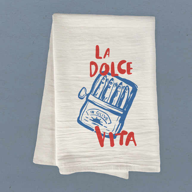 La Dolce Vita Sardines - Cotton Tea Towel