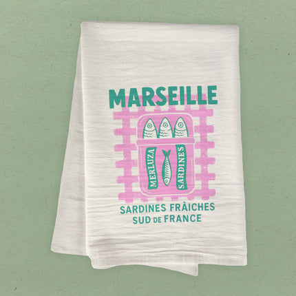 Sardines de Marseille - Cotton Tea Towel