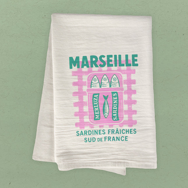 Sardines de Marseille - Cotton Tea Towel