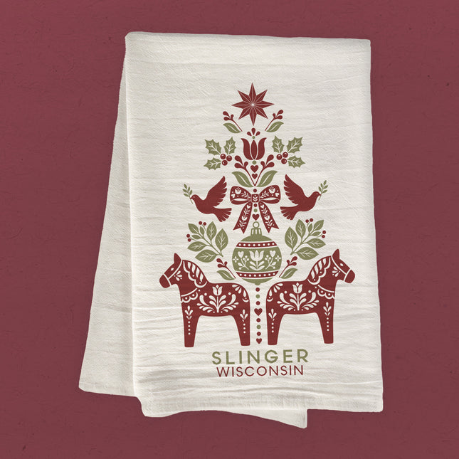 Scandanavian Holiday Tree - Custom Cotton Tea Towel